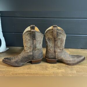 Shyanne Distressed Brown Heeled Boots